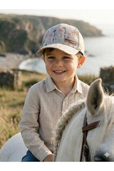 PIECE SIGNATURE 100% bumbac, pălărie cu model pentru băieți (5-8 ani) (Mărime...