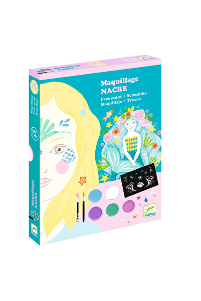 djeco Set de vopsea pentru față cu culori sidefate