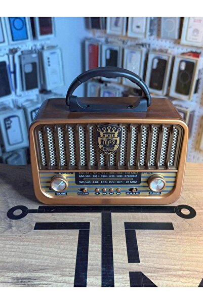 Avcı Teknoloji Market Eski Tip Görünümlü Yeni Nesil Şarjlı Radyo Bluetooth US...