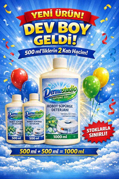 DERMASTUDİO Robot Süpürge Suyu, Mop Suyu, Yüzey Temizleyici – 1000 ml Okalipt...
