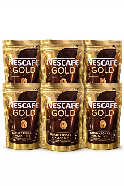 Nescafe Gold 70 Gr Instant Coffee X 6 Pieces