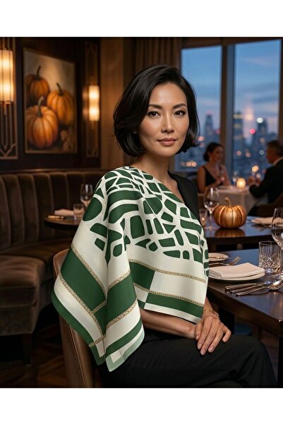 tarzınısec Choose Your Style Green Mosaic Chain Scarf / Bandana / Accessory /...