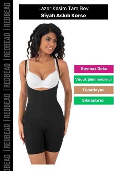 Generic Brand # Corset de lungime întreagă, mărimea 2, pentru reducerea mărimii, fermitate, anti-alunecare, pentru femei, cu bretele, tăiat cu laser