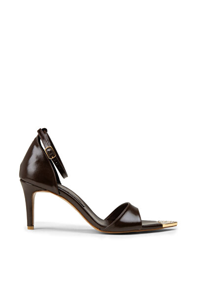 Deery Women's Brown Thin Heel Evening Dress Shoes