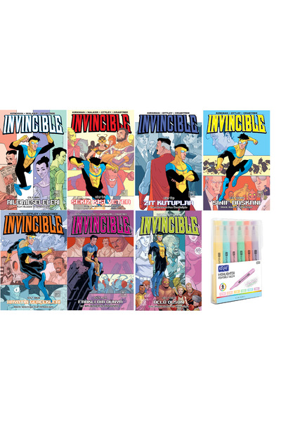 Athica Invincible Kitap Seti 1-2-3-4-5-6-7 KALEM SET HD