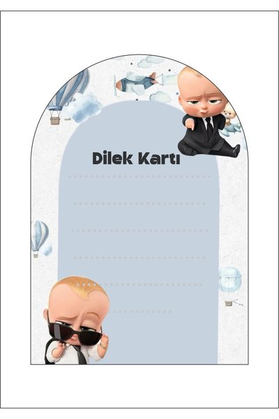 Sinek Kupası Tasarım Patron Bebek Boss Baby Dilek Kartı 18'li *kalın Kağıt 8*...