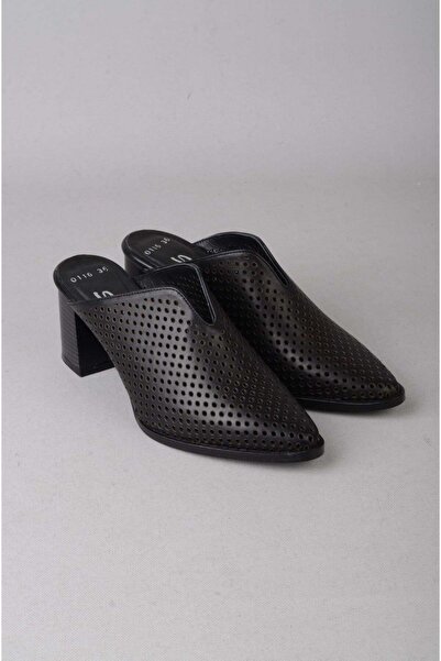 SEÇ KUNDURA Seç 0116 genuine leather women's heel slippers (heel height: 6cm)...
