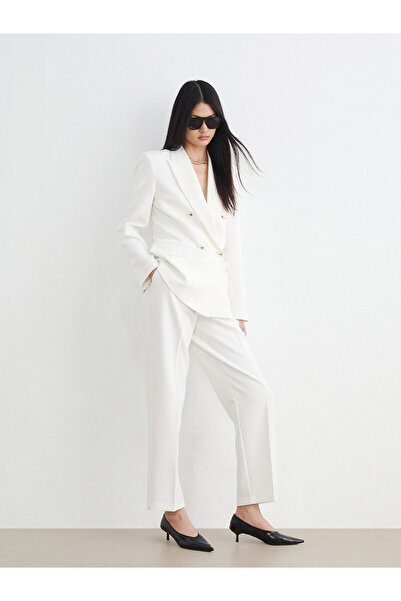 LC Waikiki Peak New Season High Waist Pleated Women's Fabric Trousers