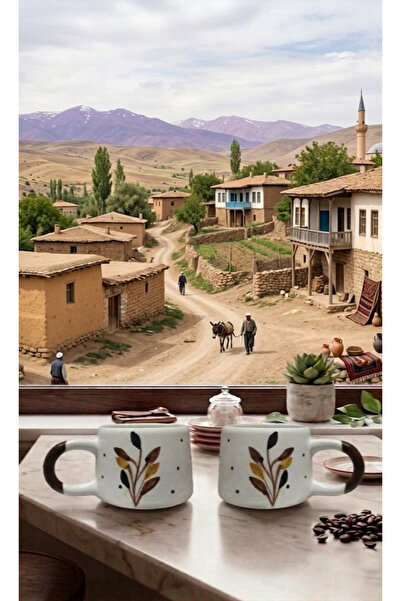 ehediyelik kupa bardak El yapımı Çay & Kahve Fincan Takımı ( 2 kişilik )