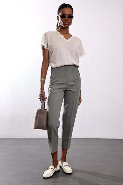 5in1Canpolat Green Flatolu Trousers 5113