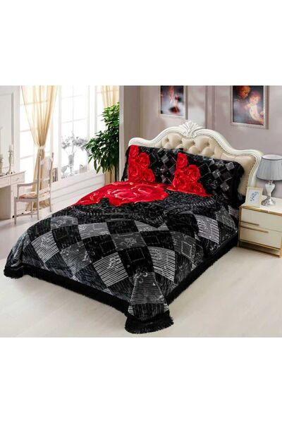Generic Double Blanket Set 220*240 - 4 Pieces - Nefren Blanket 8 kg - Sain Ko...