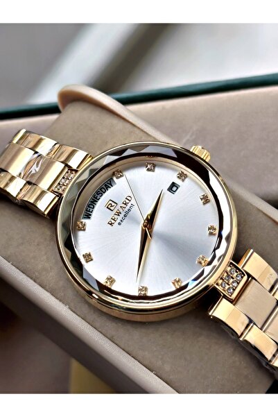 Reward Gold Color Original Classic Original Women's Wristwatch with Calendar ...
