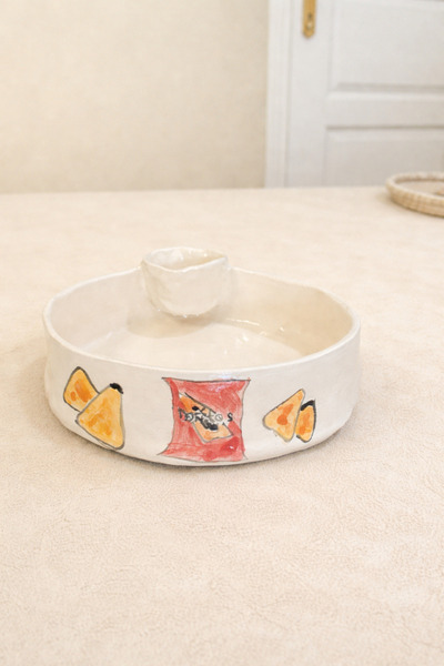 Handmade Seramik el yapımı cips/patates kasesi