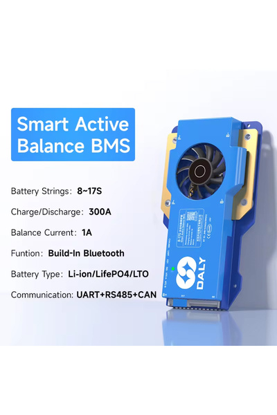 Daly 8-17s 300a Smart Bms Aktif Balanslı Bt + Rs485 + Can