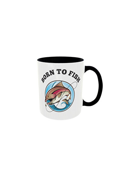 OEM Personalized mug born to fish, 350ml – the ideal gift for any occasion