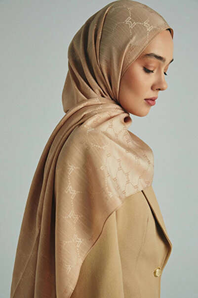 Maisa Neda Cotton Silk Shawl 70*190 cm - Beige