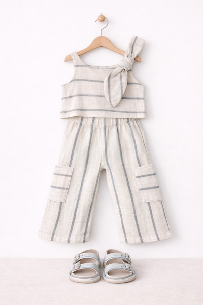 Tifina Kids Κοριτσίστικο σετ 2 τεμαχίων με λεπτομέρεια φιόγκου, μπλούζα μουσε...