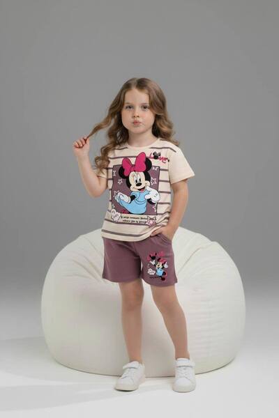 Yağmur Giyim Комплект з короткими рукавами та шортами для дівчаток PJKSKT з в...