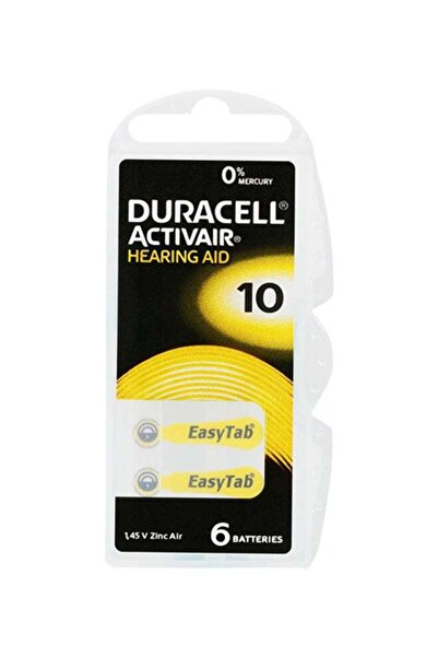 Duracell بطاريات أكتيفير 1.45 فولت لأجهزة السمع - عبوة من 6 قطع
