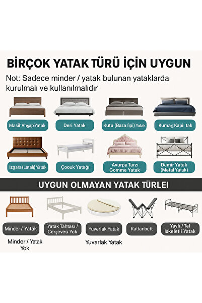 MİRALAY New Generation Bed Barrier 180 cm Blue Star - Painted