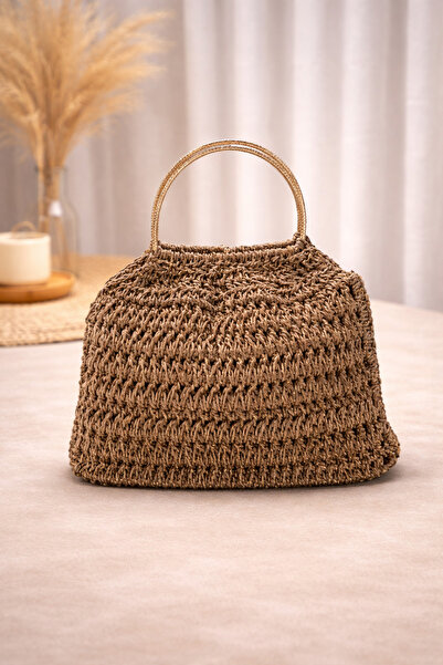Yuumi Design Hasır İp Simli El Örgüsü Çanta