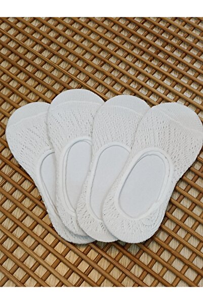 Rocks For Combed Cotton Crochet Women's Ballerina Socks 4 Pairs