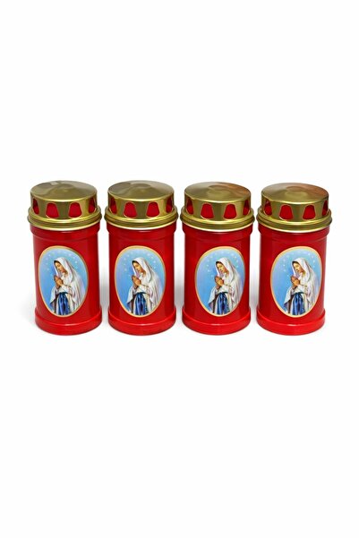 OEM Set 4 buc. Candele cu capac anti-vant, 13,5 cm inaltime, 40 h ardere, Inv...