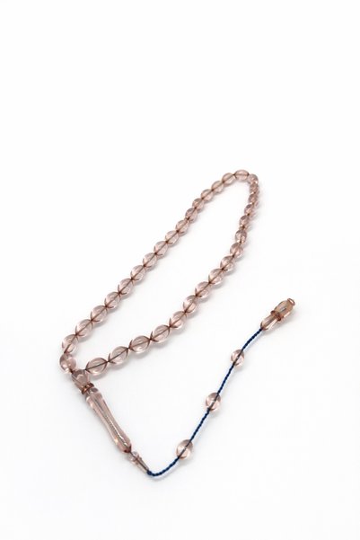 Çarşı New Crimped Transparent Fire Amber Prayer Beads