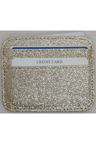 ATA TANITIM Card Holder, Anthracite Color Glitter Fabric Card Holder