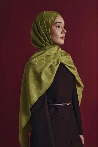 Maisa Neda Cotton Silk Shawl 70*190 cm - Oil Green