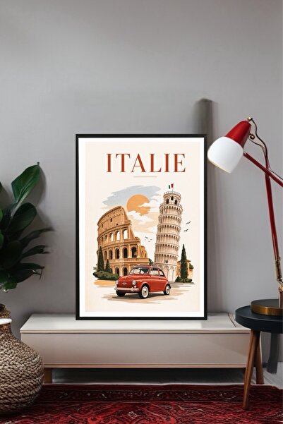 Sekiz8 Minimalist Black Framed Poster Painting - Digital Print Cer104