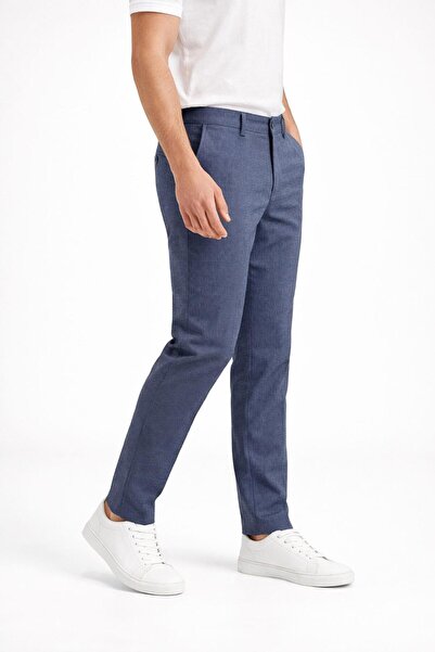 DENİM LONİ Captiva Italian Cut Slim Fit Men's Linen Trousers-5419