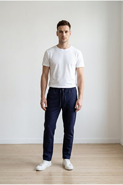 YŞRLİNE COLLECTİON Ανδρικό παντελόνι Jogger σε στενή γραμμή με κορδόνια, κουμ...