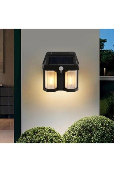 OEM Set 2 x Lampă solară dublă, Senzor de mișcare