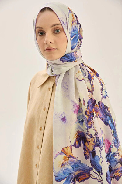 Maisa ŞAL REYYA DIN BUMBAC ȘI MĂTASE 70*190 CM - LILA