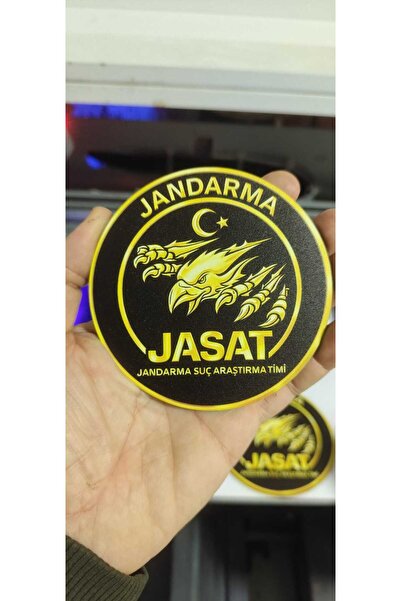 ÇUKUROVA ÜTÜ Jasat mdf coaster set of 3, 10 cm tabletop decoration