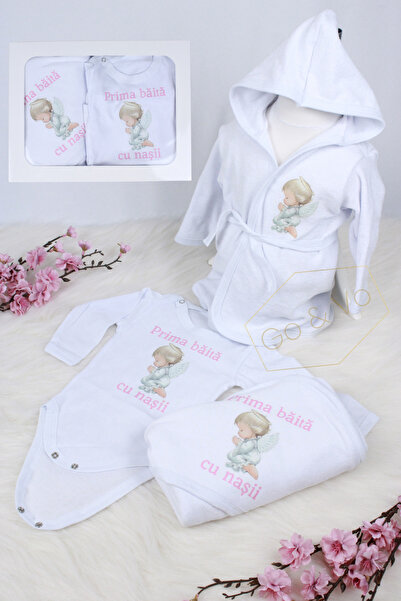 GoVo Kids Set prima baita cu nasii, 3-6 luni, Ingeras – Set 4 piese pentru be...