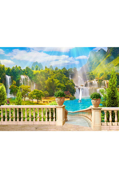 VIODESIGN Fototapet peisaje, autoadeziv, Raze Cascade , multicolor,80x120 cm ...
