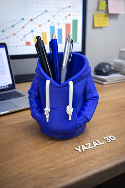 YAZAL3D Διακοσμητική θήκη για στυλό σε σχήμα φούτερ, Οργανωτής γραφείου με τρ...