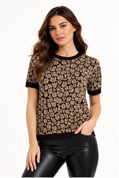 lavella Γυναικεία πλεκτή μπλούζα με κοντά μανίκια 12937 BGL-ST05314