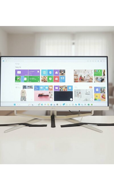 usin 4LÜ Set Cırt Bantlı Ayaklı LCD TV All in One PC Bilgisayar Monitör Sabit...