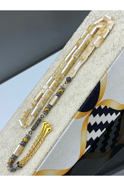 Tesbih Store Altın Parçacıklı Tesbih Kesme Model Golden Rosary Premıum Seri Ö...