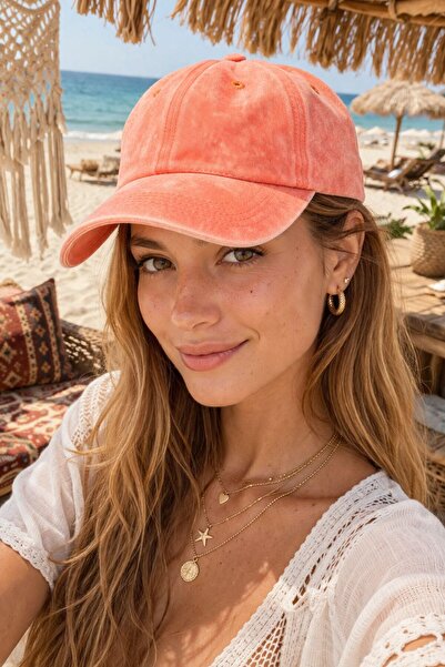 MARBERRY Orange Vintage Vintage Adjustable Cap Women's Hat