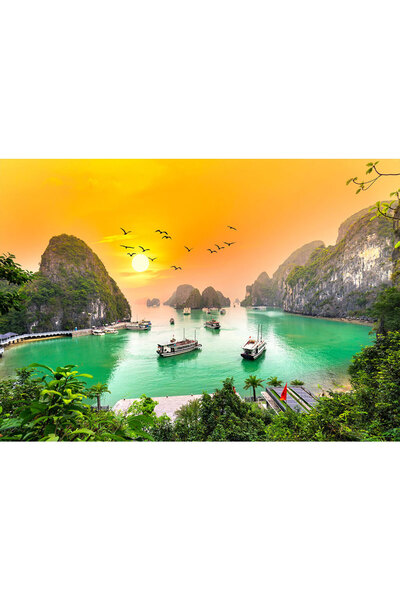 VIODESIGN Fototapet peisaje, autoadeziv, Apus Formidabil , multicolor,80x120 ...