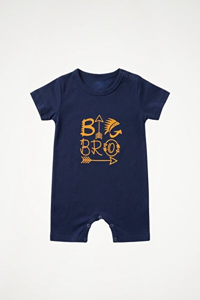 Newteam 100% Cotton Patterned Baby Boy Romper |   Crew Neck, Short Sleeves an...