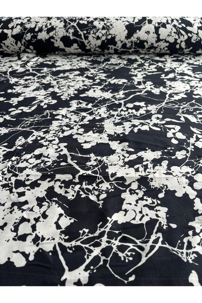 Kumaş sever 150cm Premium Viscose Fabric - Sold by the Meter, Crisp Floral & Ethnic Patterned Flowy Cotton