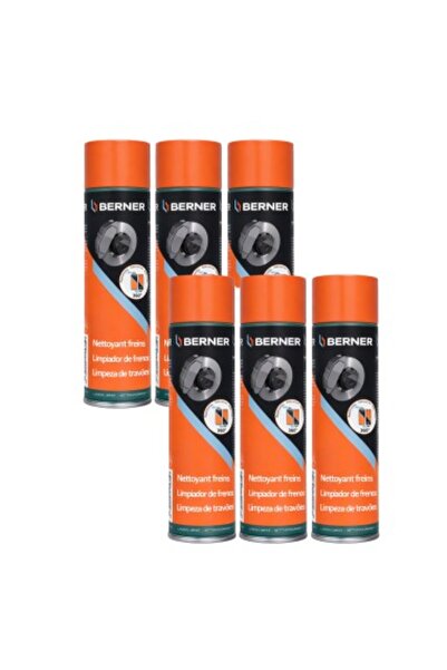 BERNER Комплект от 6 броя спрей за почистване на спирачки, 500 мл
