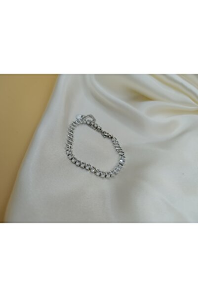 Generic Brand Zircon Stone Shuttle Model Steel Waterway Bracelet