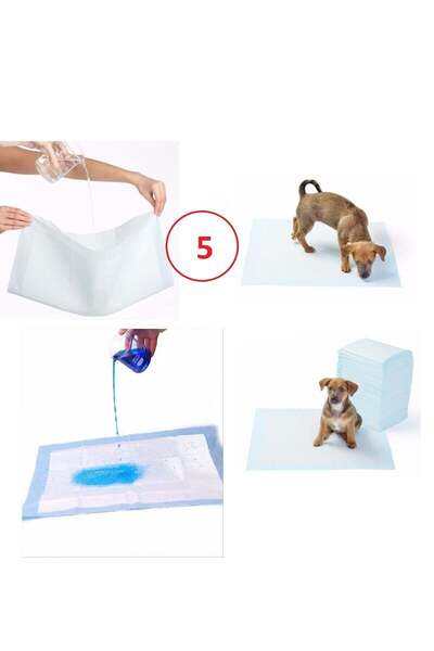 EkoAlışverişDünyam Washable Dog Pee Pad - 90 X 60 Cm Pack of 5