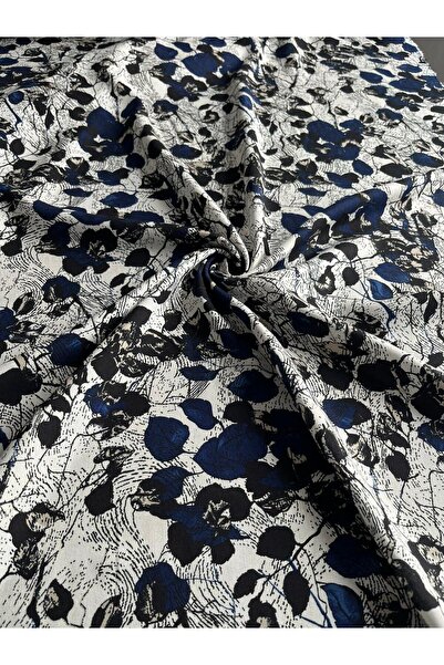 Kumaş sever 150cm Premium Viscose Fabric - Sold by the Meter, Crisp Floral & ...